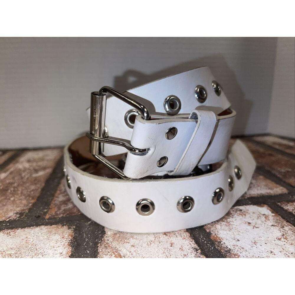 Faix Leather White Belt - 42-44 Size XL